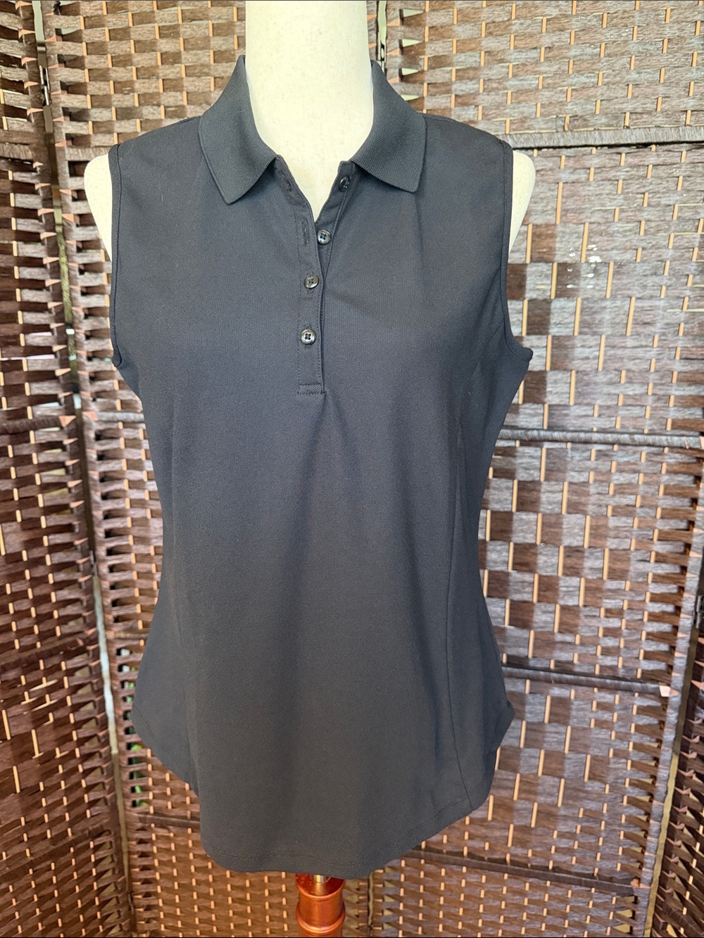 Greg Norman Collection Sleeveless Polo Tank - Black